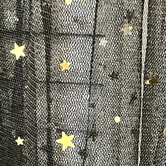 Celestial Glitter Black Mesh and Gold Women's Maxi Skirt NWT - Picture 3 of 4